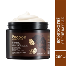 Bơ dưỡng thể cà phê đắk lắk cocoon 200ml thuần chay Bơ dưỡng thể cà phê đắk lắk cocoon 200ml thuần chay