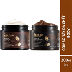 Combo làm sạch da chết và dưỡng ẩm cơ thể từ cà phê Đắk Lắk Cocoon Combo làm sạch da chết và dưỡng ẩm cơ thể từ cà phê Đắk Lắk Cocoon