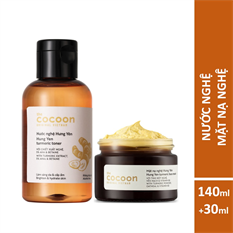 Combo Nước nghệ Hưng Yên 140ml + Mặt nạ nghệ 30ml Cocoon Combo Nước nghệ Hưng Yên 140ml + Mặt nạ nghệ 30ml Cocoon
