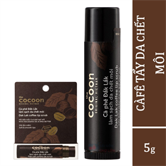 Tẩy da chết môi cà phê Đắk Lắk Cocoon môi ẩm mềm 5g Tẩy da chết môi cà phê Đắk Lắk Cocoon môi ẩm mềm 5g