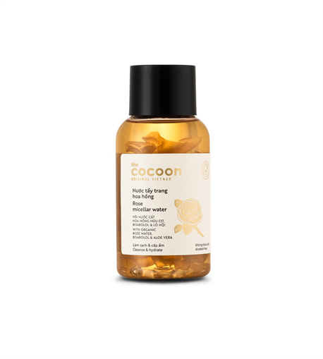 Nước tẩy trang hoa hồng Cocoon tẩy sạch makeup & cấp ẩm 140ml Nước tẩy trang hoa hồng Cocoon tẩy sạch makeup & cấp ẩm 140ml